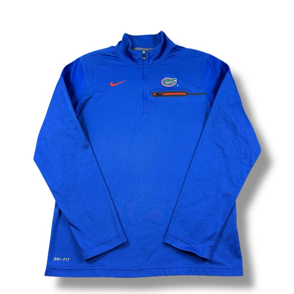 Nike Dri-Fit Florida Gators 1/4 Zip Pullover Performance Jacket Mens Small EUC